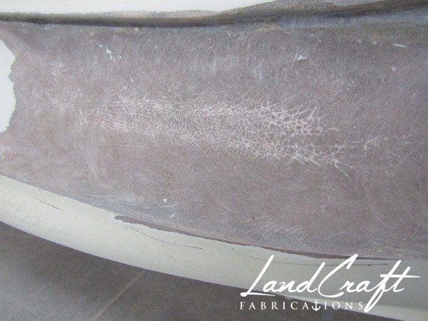 Spirit boat bottom hull structural interior reconstruction in process