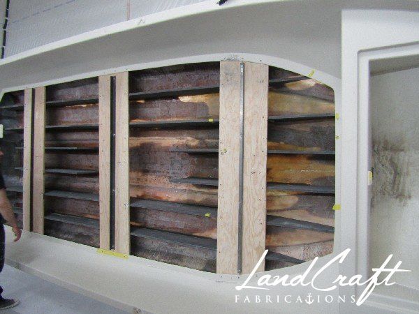 Spirit boat bottom hull structural interior reconstruction in process