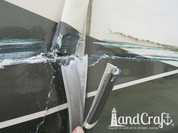 Country Coach motor coach with major rear end structural damage