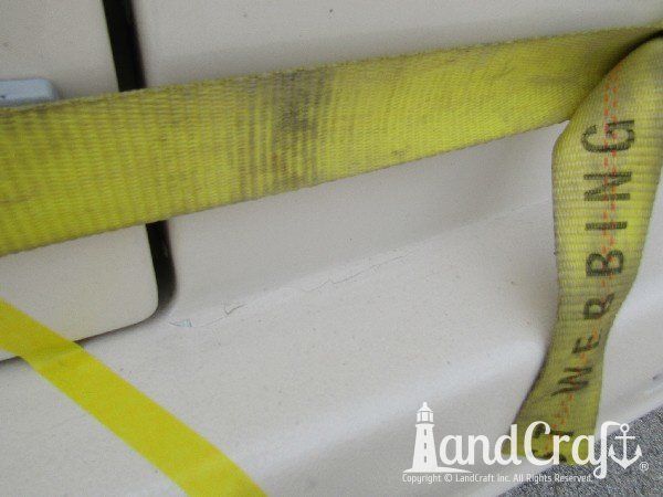 Country Coach motor coach with major rear end structural damage