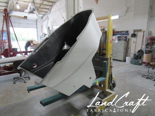 Spirit boat center console repair and custom fabrication in process