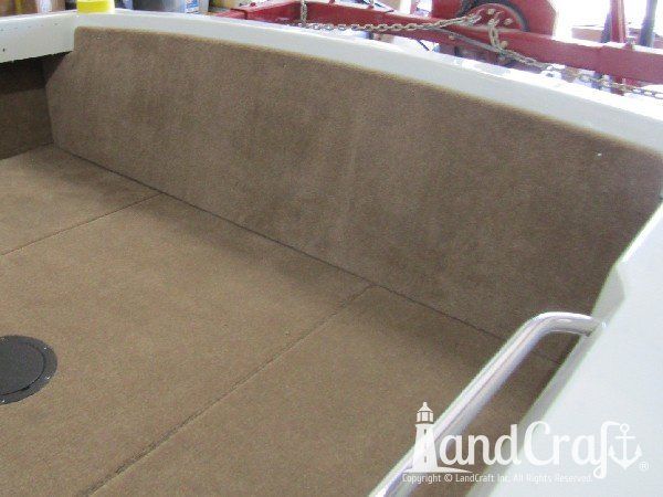 Sanger boat interior restoration complete with plush new carpeting