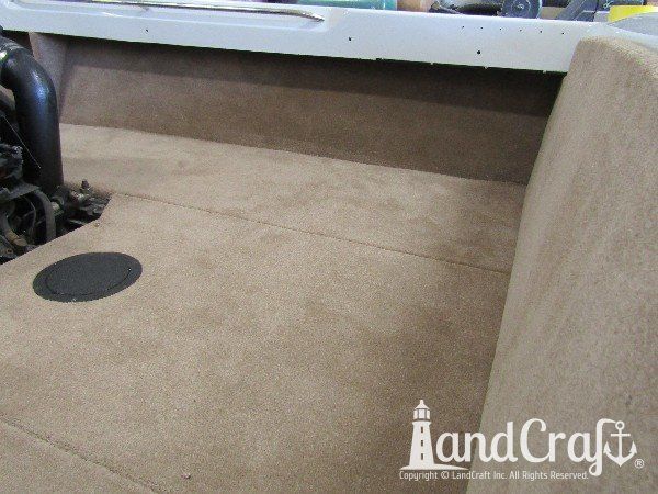 Sanger boat interior restoration complete with plush new carpeting
