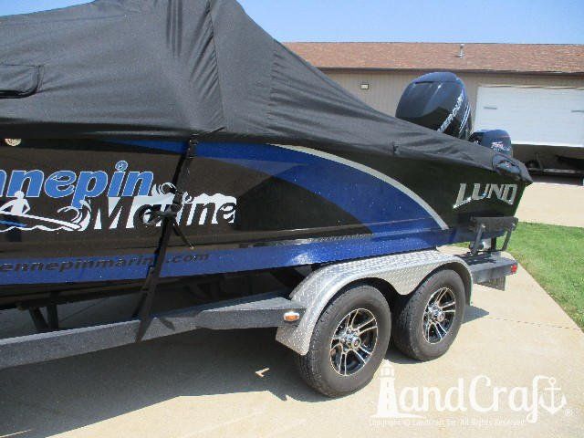 Fiberglass Lund boat with metalflake gelcoat that has been repaired