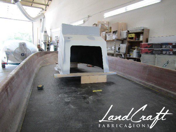 Spirit boat center console repair and custom fabrication in process
