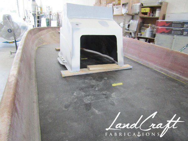 Spirit boat center console repair and custom fabrication in process