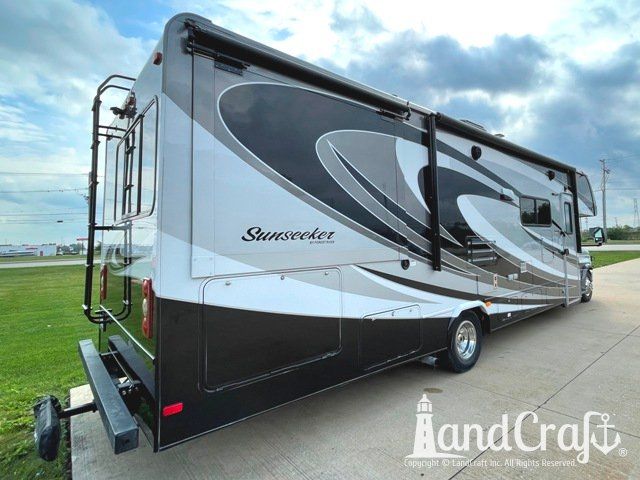 Forest River RV fiberglass repairs and paint refinishing completed