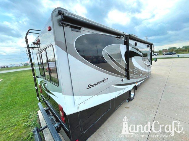 Forest River RV fiberglass repairs and paint refinishing completed