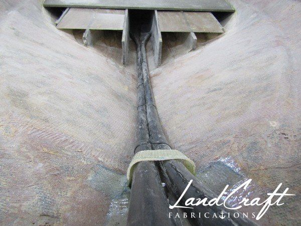 Spirit boat pipe routing under decking in process