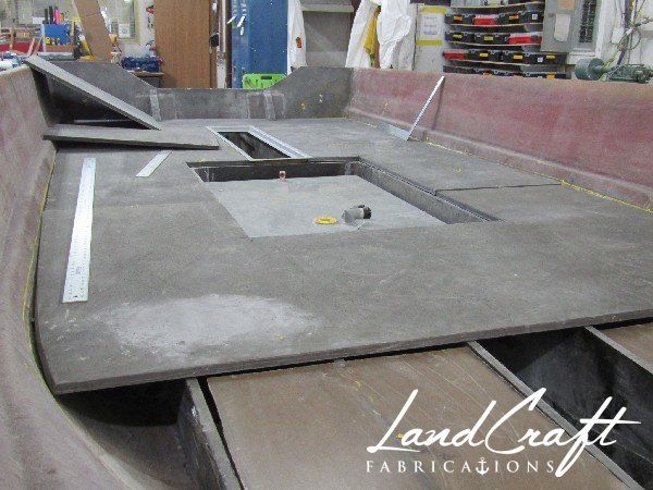 Spirit boat hull deck structural reconstruction in process