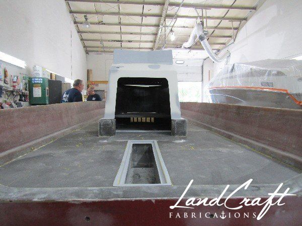 Spirit boat hull deck structural reconstruction in process