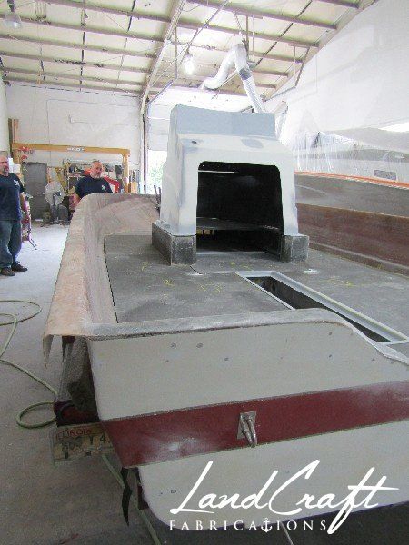 Spirit boat hull deck structural reconstruction in process