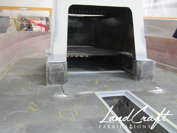 Spirit boat center console repair and custom fabrication in process