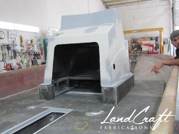 Spirit boat center console repair and custom fabrication in process