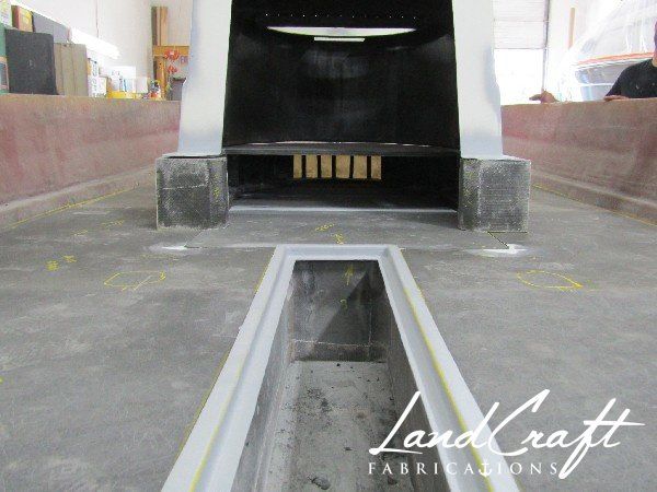 Spirit boat center console repair and custom fabrication in process