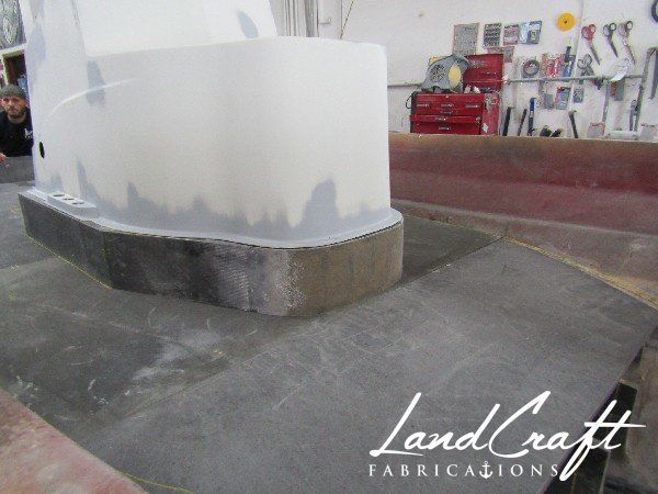 Spirit boat center console repair and custom fabrication in process