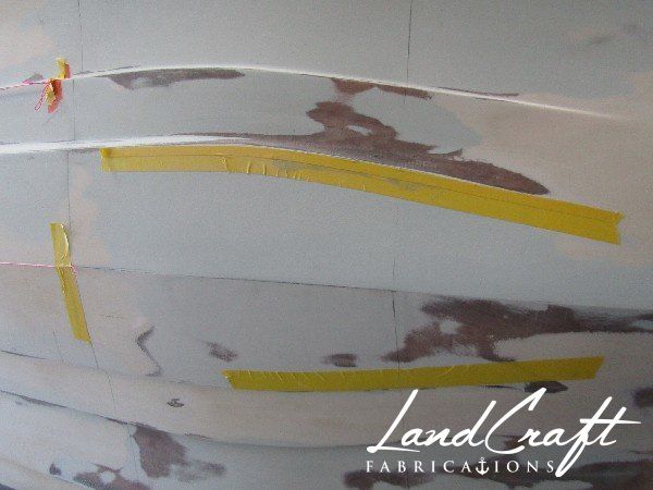 Spirit boat exterior gelcoat refinishing in process