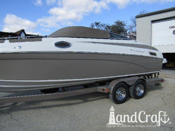 Completed Crownline boat structural fiberglass and gelcoat repairs