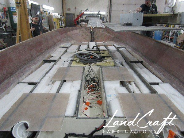 Spirit boat custom fabrication and composite reconstruction in process