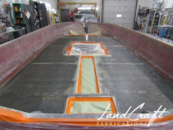 Spirit boat custom fabrication and composite reconstruction in process