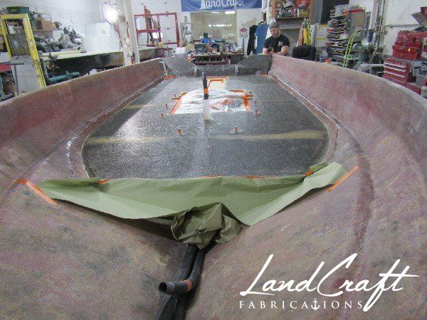 Spirit boat custom fabrication and composite reconstruction in process