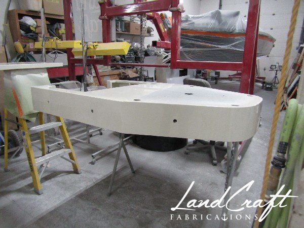 Spirit boat custom fabrication and composite reconstruction in process