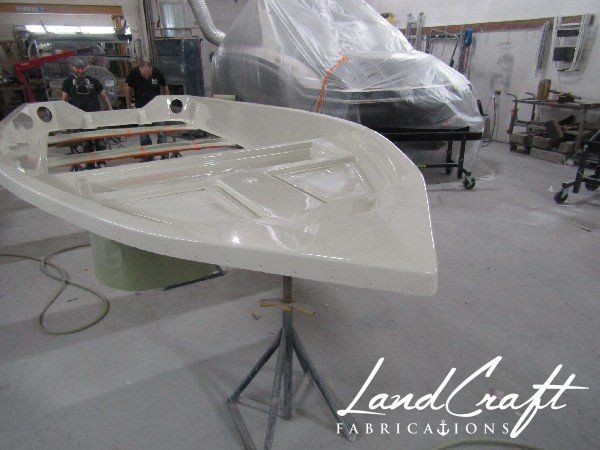 Spirit boat custom fabrication and composite reconstruction in process