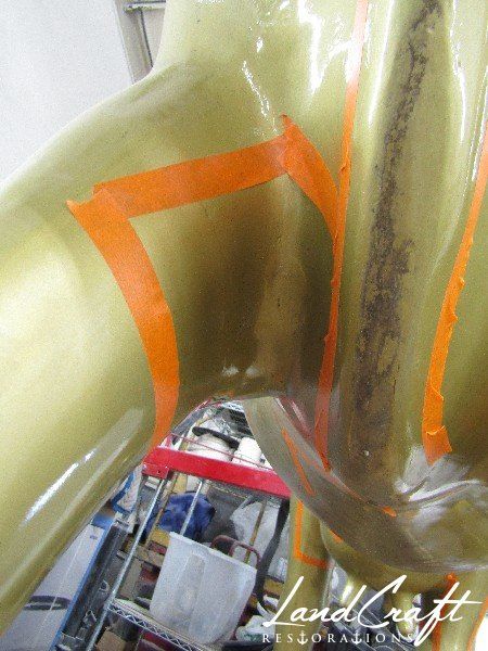 Top Cow statue fiberglass damage