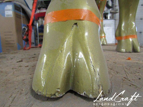 Top Cow statue fiberglass damage