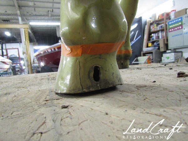 Top Cow statue fiberglass damage