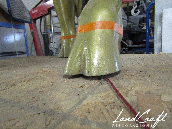 Top Cow statue fiberglass damage