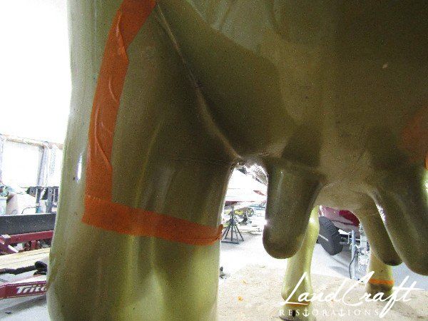 Top Cow statue fiberglass damage