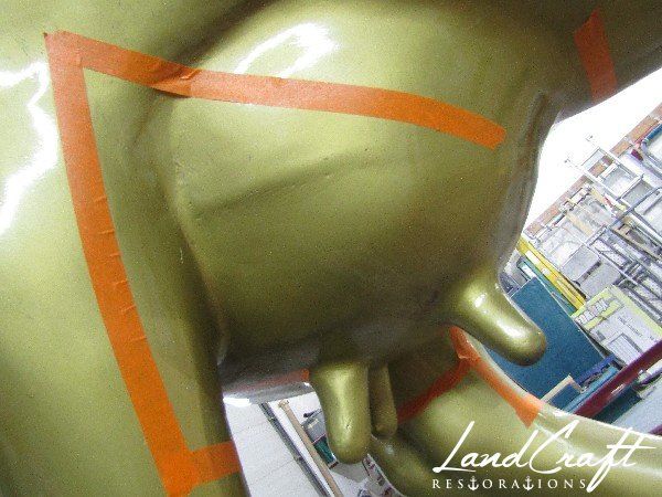 Top Cow statue fiberglass damage