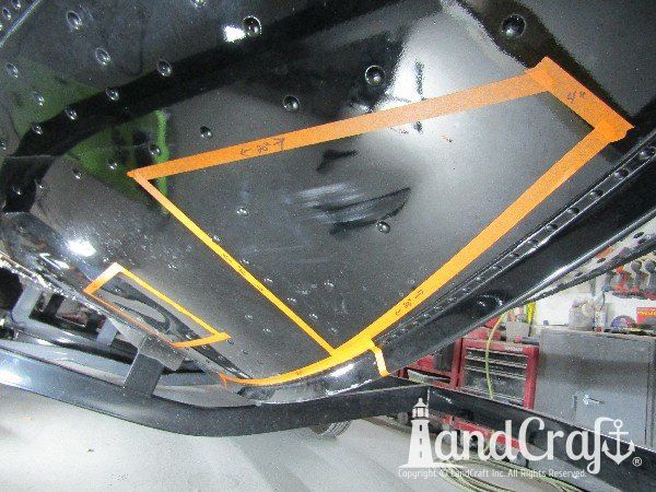 Dent damage on bottom of aluminum boat