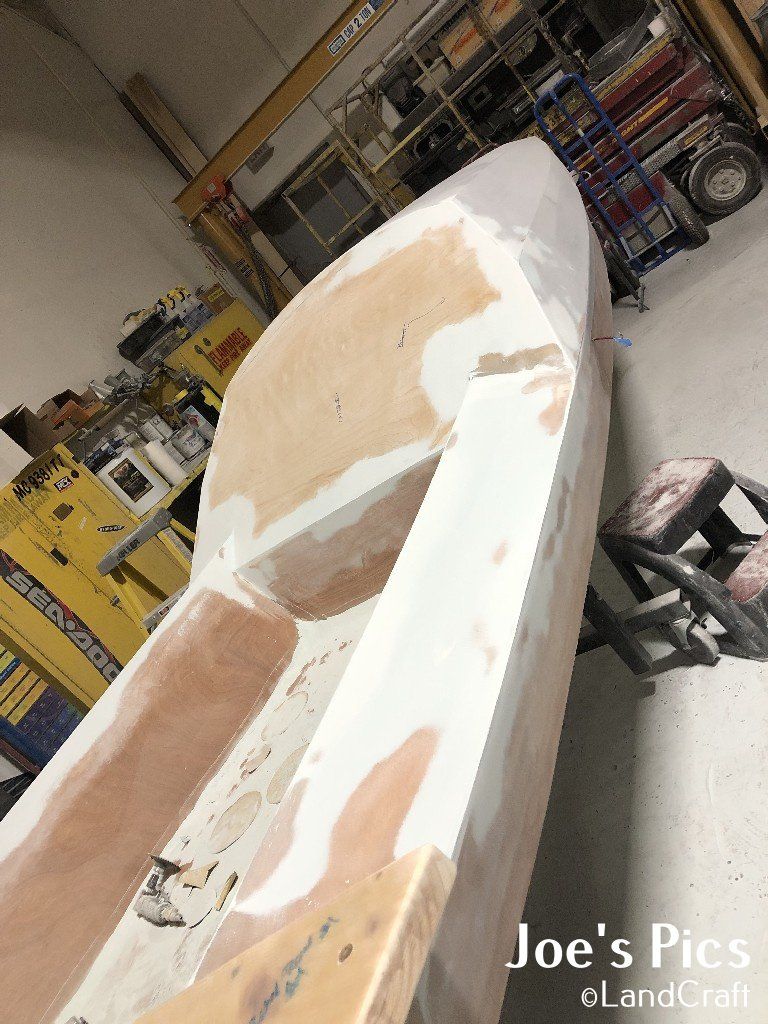 Shape work is being done by LandCraft on the Row4Kids boat