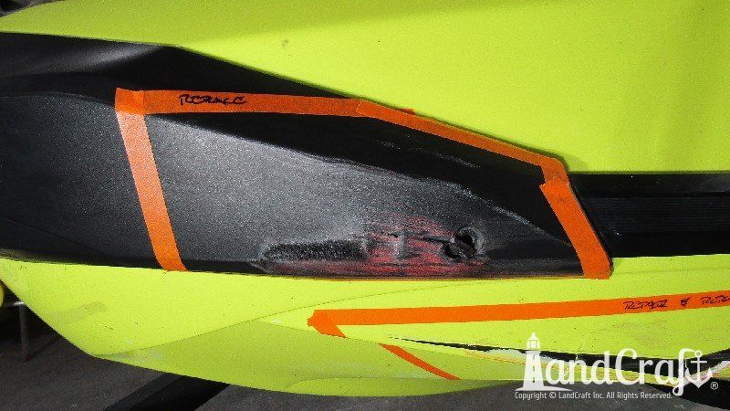 Sea Doo personal watercraft with scrape damage