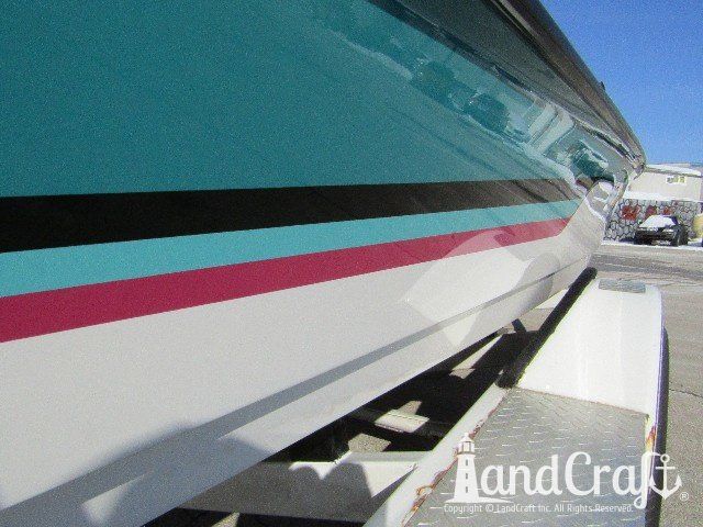 Malibu Echelon completed gelcoat repair and restoration