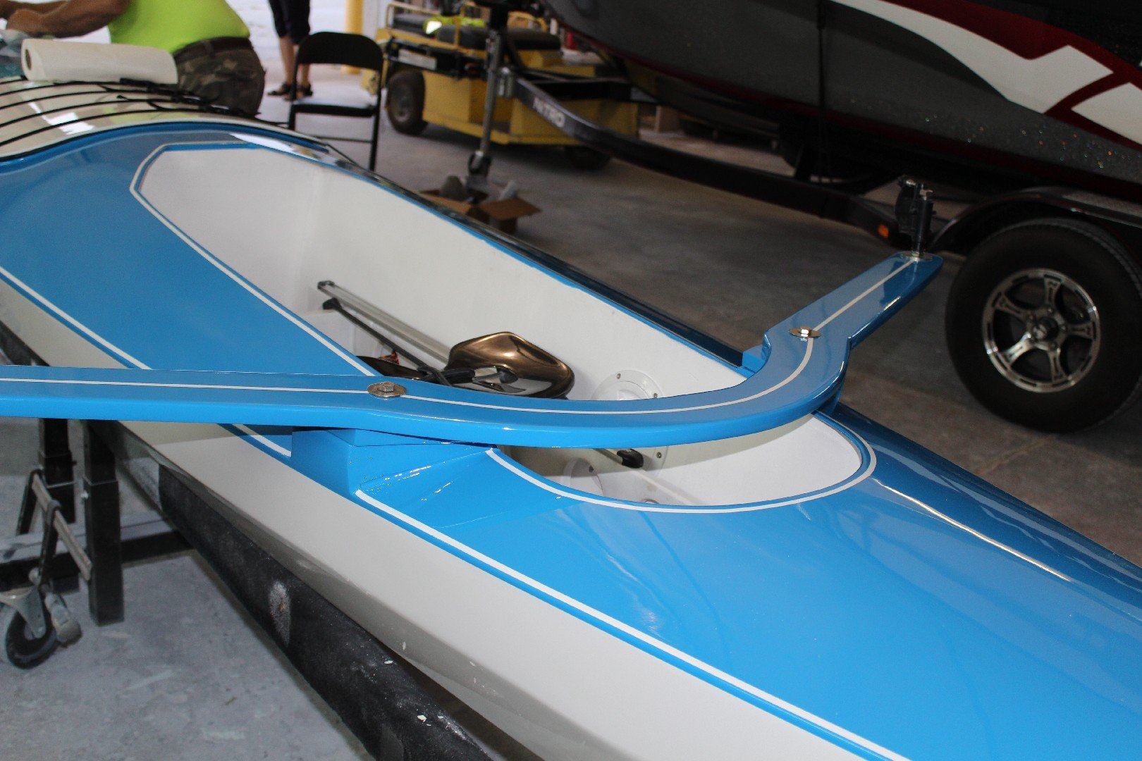 2016 Row4aCure boat completed in paint and getting graphics applied