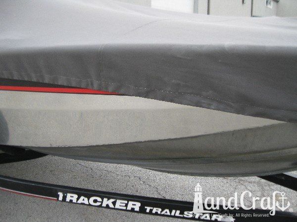Picture of repaired aluminum Tracker boat