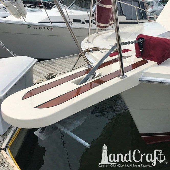 Anchor pulpit with gelcoat refinishing