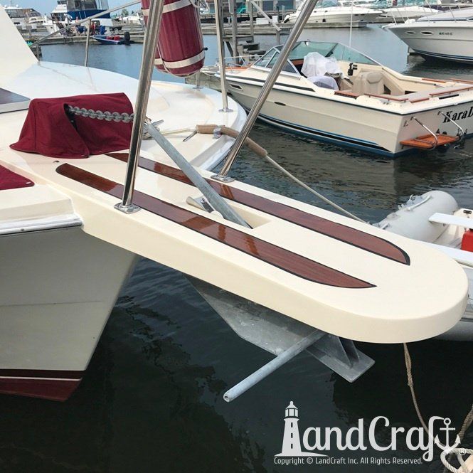 Anchor pulpit with gelcoat refinishing