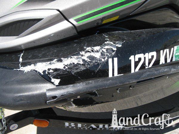 Kawasaki Jet Ski with severe structural damage