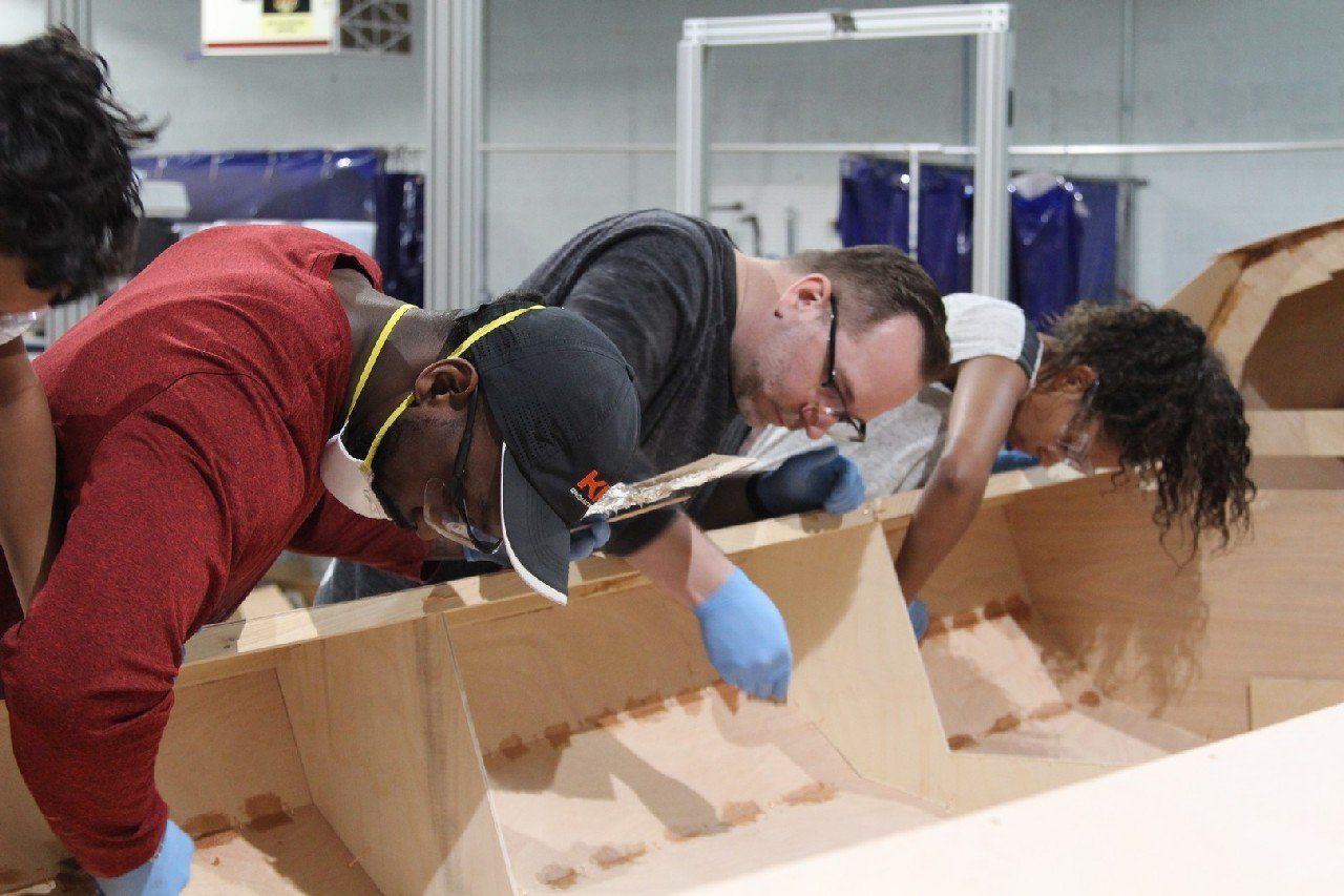Row4Kids boat build in process