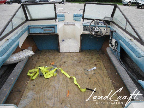 Rally boat before complete restoration