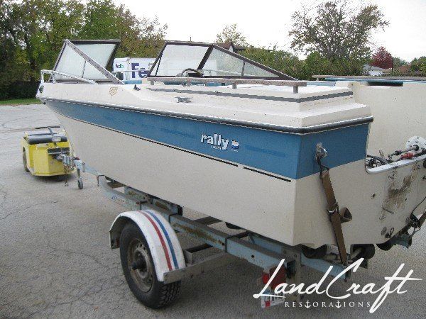 Rally boat before complete restoration