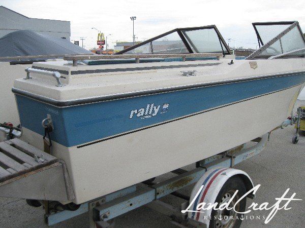 Rally boat before complete restoration