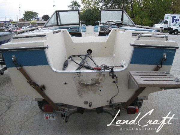 Rally boat before complete restoration
