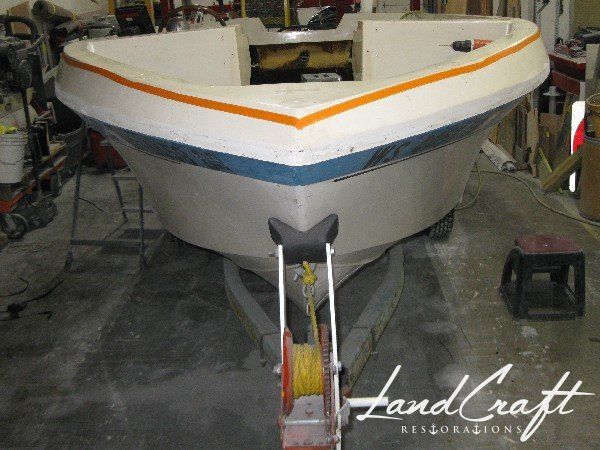 Rally boat restoration in process