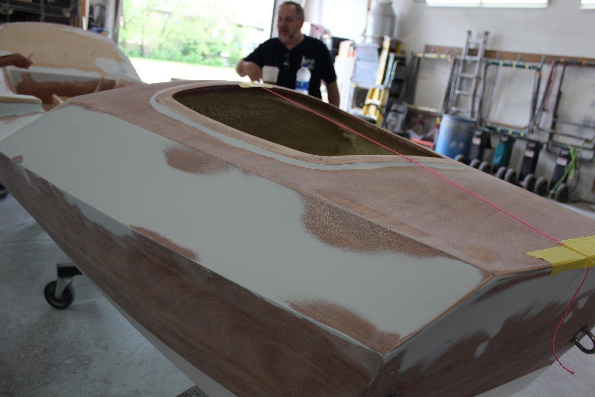 Shape work is being done by LandCraft on the Row4Kids boat