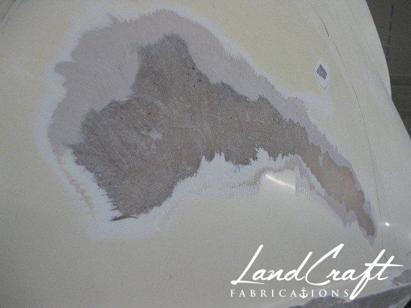 Spirit boat bottom hull in fiberglass repair process